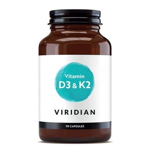 Viridian Vitamín D3 a K2 90 kapsúl