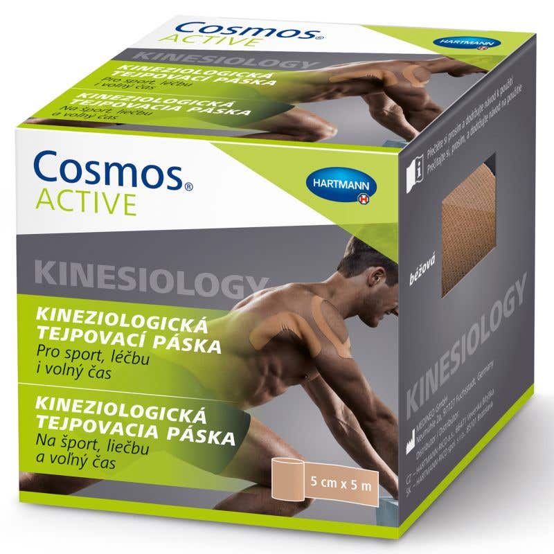 Cosmos Active kineziologická tejpovacia páska béžová 5 cm x 5 m