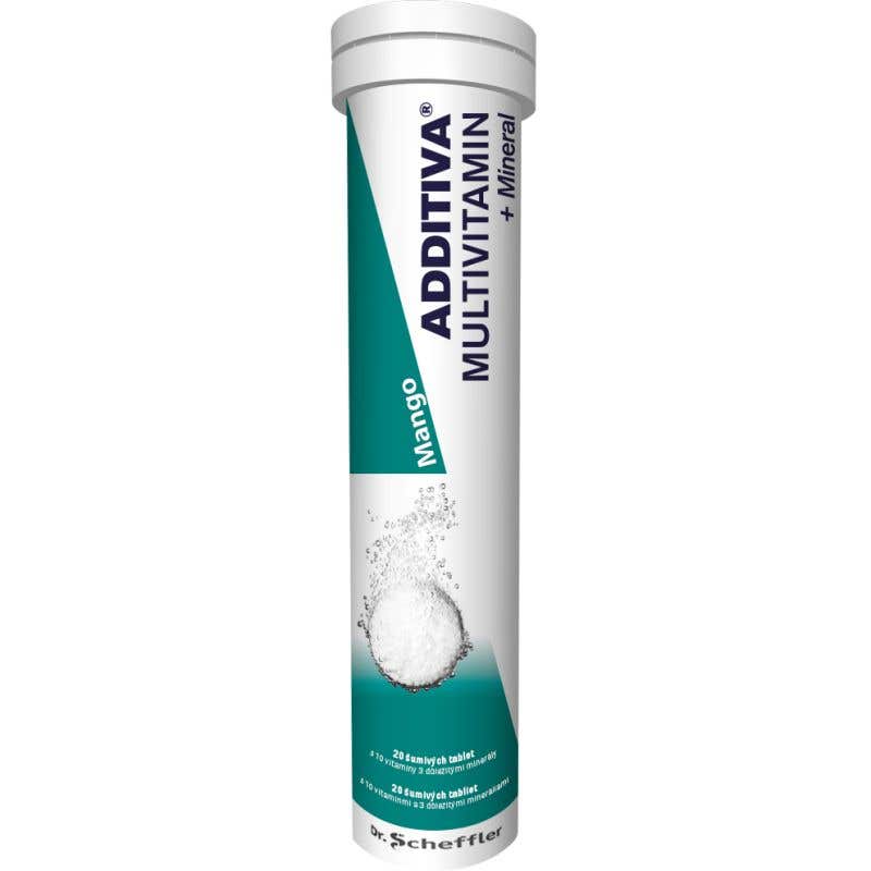 Additíva Multivitanín + Mineral mango šumivé tablety 20 ks