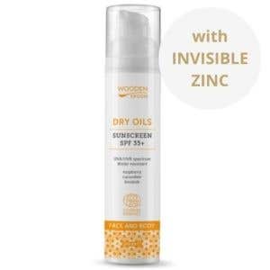 Wooden Spoon Opaľovacie mlieko na tvár a telo so suchými olejmi SPF 35+ BIO 100 ml