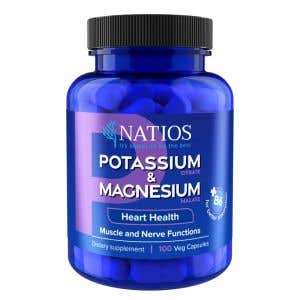 Natios Potassium a Magnesium – Draslík citrát a horčík malát 100 kapsúl