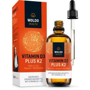 WoldoHealth Vitamín D3 K2 Kvapky 1000 IU 50 ml