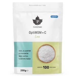 Puhdistamo OptiMSM + C lime - Podpora pohybového aparátu limetka 200 g