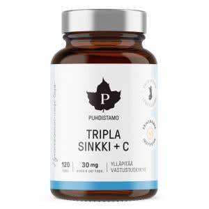 Puhdistamo Triple Zinc + Vitamín C – Vitamín C so Zinkom 120 kapsúl