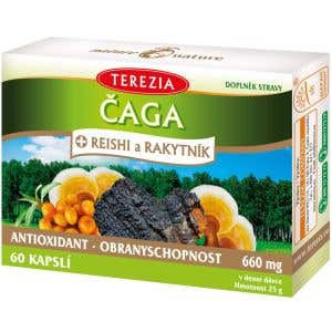 Terezia Čaga + reishi a rakytník 60 kapsúl
