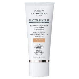 Institut Esthederm Photo Reverse Ochrann&yacute; t&oacute;novan&yacute; kr&eacute;m proti pigmentov&yacute;m &scaron;kvrn&aacute;m SPF 50+ (stredne b&eacute;žov&aacute;) 50 ml