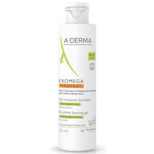A-Derma Exomega Control Zvláčňujúci penivý gél pre suchú kožu so sklonom k ​​atopii 200 ml
