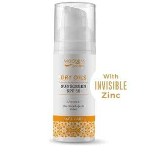 Wooden Spoon Opaľovací krém na tvár s nízkym komedogénnym indexom SPF 50 BIO 50 ml