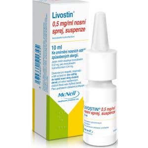 Livostín Nosový sprej 5mg suspenzia 10 ml
