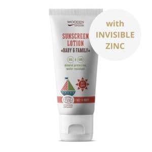 Wooden Spoon Opaľovacie telové mlieko Baby & Family SPF 50 BIO 100 ml