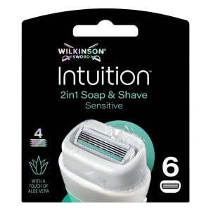 Wilkinson Intuition 2in1 Soap&Shave Sensitive náhradné hlavice 6 ks