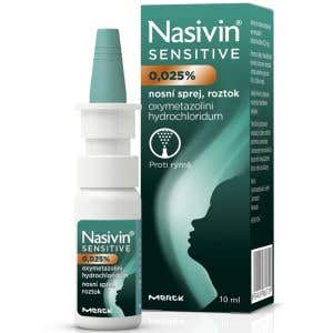 Nasivin Sensitive 0,25 mg/ml Nosový sprej pre deti 10 ml