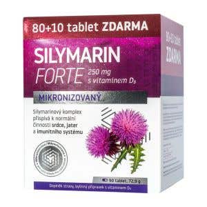 Naturprodukt Silymarín Forte 250 mikronizovaný s vitamínom D 80+10 90 tabliet
