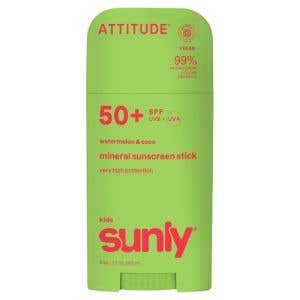Attitude Sunly Detský minerálny opaľovací krém s vôňou melónu a kokosu SPF 50 60 g
