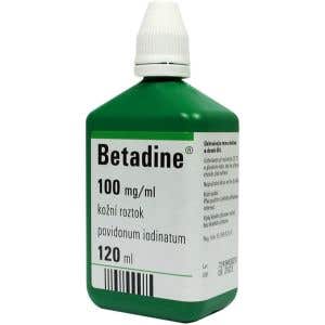 Betadine 100mg/ml, kožný roztok 120ml