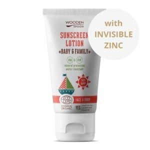 Wooden Spoon Opaľovacie telové mlieko Baby & Family SPF 50 BIO 150 ml