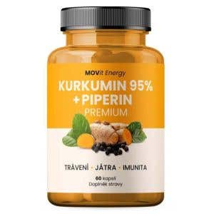 MOVit Energy Kurkumín Extrakt a Piperin 60 kapsúl