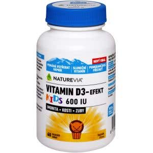 Swiss NatureVia Vitamín D3 600 IU Efekt Kids 60 tabliet