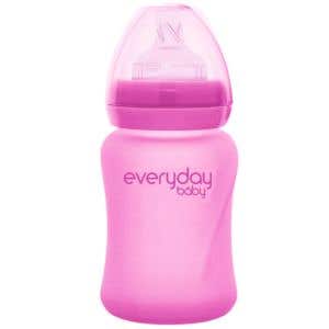 Everyday Baby Sklenená fľaša s termo senzorom 150 ml – Pink