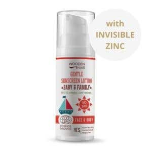 Wooden Spoon Opaľovacie telové mlieko Baby & Family SPF 50 BIO 50 ml