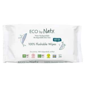 Eco by Naty Vlhčen&eacute; obr&uacute;sky splachovateľn&eacute; bez v&ocirc;ne 56 ks