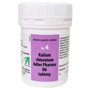 Adler Pharma Sch&uuml;sslerove soli &ndash; Nr. 4 Kalium chloratum D6 2000 tabliet