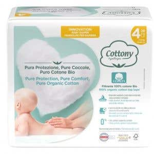 Cottony Jednorazové detské plienky z bio bavlny 4 7-18 kg 28 ks