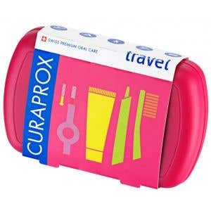 Curaprox Travel set červený Cestovná súprava na ústnu hygienu 1 ks