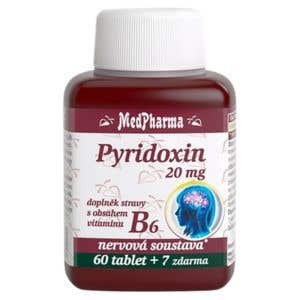 MedPharma Pyridox&iacute;n 20 mg &ndash; vitam&iacute;n B6 67 tabliet