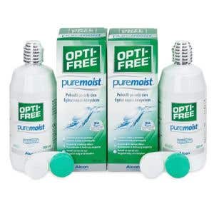 Alcon Opti-Free PureMoist roztok na kontaktné šošovky 2 x 300 ml s puzdrom