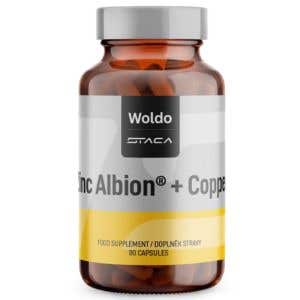WoldoHealth Staca Zinok Albion s meďou 90 kapsúl