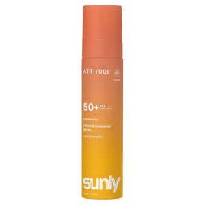 Attitude Sunly Miner&aacute;lny opaľovac&iacute; kr&eacute;m v spreji s v&ocirc;ňou tropick&eacute;ho kokosu SPF 50 75 ml