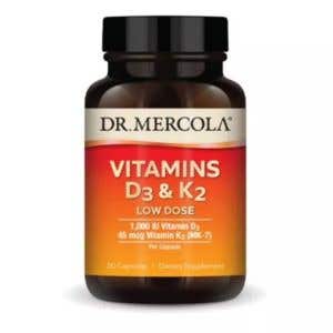 Dr. Mercola Vitam&iacute;n D3 1000 IU + K2 30 kaps&uacute;l