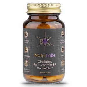 NaturLabs Železo chel&aacute;tov&eacute; a vitam&iacute;n B9 60 kaps&uacute;l